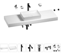 Комплект мебели для ванной комнаты с раковиной Wellsee Genuine Tree 201017632