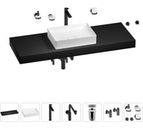 Комплект мебели для ванной комнаты с раковиной Wellsee Genuine Tree 201017652