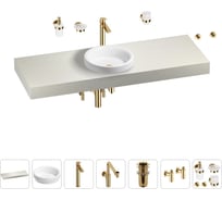 Комплект мебели для ванной комнаты с раковиной Wellsee Genuine Tree 201015993