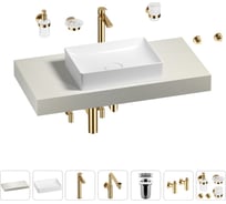 Комплект мебели для ванной комнаты с раковиной Wellsee Genuine Tree 201017313