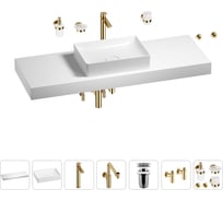 Комплект мебели для ванной комнаты с раковиной Wellsee Genuine Tree 201017633