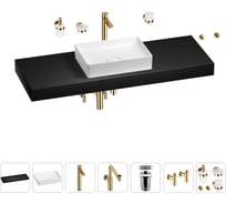 Комплект мебели для ванной комнаты с раковиной Wellsee Genuine Tree 201017653