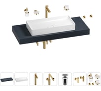 Комплект мебели для ванной комнаты с раковиной Wellsee Genuine Tree 201017813