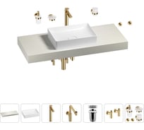 Комплект мебели для ванной комнаты с раковиной Wellsee Genuine Tree 201017433