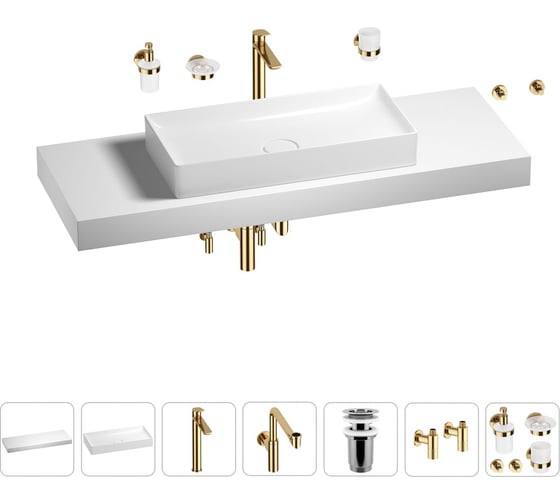 Комплект мебели для ванной комнаты Wellsee Genuine Tree с раковиной 201017993 1