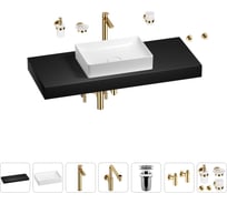 Комплект мебели для ванной комнаты с раковиной Wellsee Genuine Tree 201017533