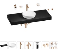 Комплект мебели для ванной комнаты Wellsee Genuine Tree с раковиной 201016454