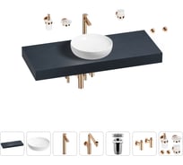 Комплект мебели для ванной комнаты с раковиной Wellsee Genuine Tree 201016374