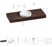 Комплект мебели для ванной комнаты с раковиной Wellsee Genuine Tree 201015935