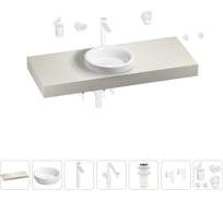 Комплект мебели для ванной комнаты с раковиной Wellsee Genuine Tree 201015875
