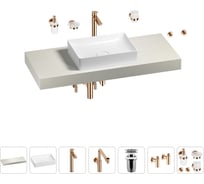 Комплект мебели для ванной комнаты с раковиной Wellsee Genuine Tree 201017434