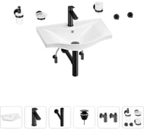 Раковина для ванной Wellsee Bisou в наборе 9 в 1 201007222