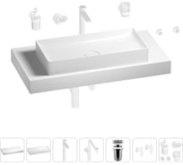 Комплект мебели для ванной комнаты с раковиной Wellsee Genuine Tree 201017755