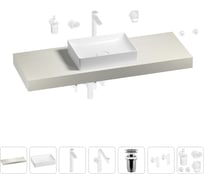 Комплект мебели для ванной комнаты с раковиной Wellsee Genuine Tree 201017555