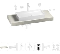 Комплект мебели для ванной комнаты с раковиной Wellsee Genuine Tree 201017795