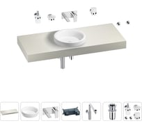 Комплект мебели для ванной комнаты с раковиной Wellsee Genuine Tree 201015881