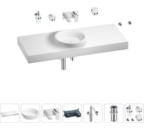 Комплект мебели для ванной комнаты Wellsee Genuine Tree с раковиной 201015961