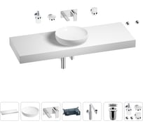 Комплект мебели для ванной комнаты Wellsee Genuine Tree с раковиной 201016561