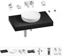 Комплект мебели для ванной комнаты с раковиной Wellsee Genuine Tree 201016221