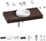 Комплект мебели для ванной комнаты с раковиной Wellsee Genuine Tree 201015821 1
