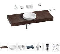 Комплект мебели для ванной комнаты с раковиной Wellsee Genuine Tree 201015941