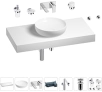 Комплект мебели для ванной комнаты с раковиной Wellsee Genuine Tree 201016321