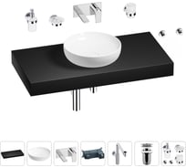 Комплект мебели для ванной комнаты с раковиной Wellsee Genuine Tree 201016341