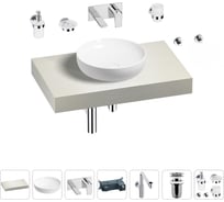 Комплект мебели для ванной комнаты с раковиной Wellsee Genuine Tree 201016121