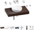 Комплект мебели для ванной комнаты с раковиной Wellsee Genuine Tree 201016181 1