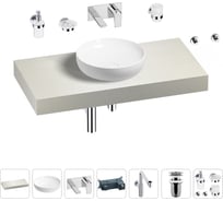 Комплект мебели для ванной комнаты с раковиной Wellsee Genuine Tree 201016241