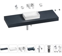 Комплект мебели для ванной комнаты с раковиной Wellsee Genuine Tree 201017121