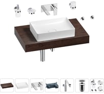 Комплект мебели для ванной комнаты с раковиной Wellsee Genuine Tree 201017261