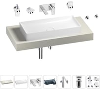 Комплект мебели для ванной комнаты с раковиной Wellsee Genuine Tree 201017681