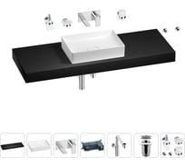 Комплект мебели для ванной комнаты с раковиной Wellsee Genuine Tree 201017661