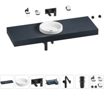 Комплект мебели для ванной комнаты Wellsee Genuine Tree с раковиной 201016022