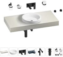 Комплект мебели для ванной комнаты с раковиной Wellsee Genuine Tree 201015762