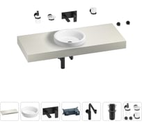 Комплект мебели для ванной комнаты с раковиной Wellsee Genuine Tree 201015882