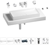 Комплект мебели для ванной комнаты с раковиной Wellsee Genuine Tree 201017761