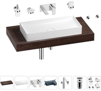 Комплект мебели для ванной комнаты с раковиной Wellsee Genuine Tree 201017741