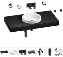 Комплект мебели для ванной комнаты с раковиной Wellsee Genuine Tree 201015862