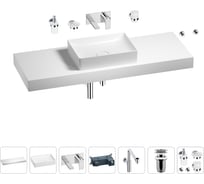 Комплект мебели для ванной комнаты с раковиной Wellsee Genuine Tree 201017641