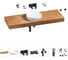 Комплект мебели для ванной комнаты с раковиной Wellsee Genuine Tree 201016522 1
