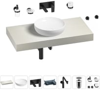 Комплект мебели для ванной комнаты с раковиной Wellsee Genuine Tree 201016242