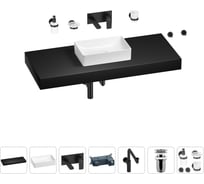 Комплект мебели для ванной комнаты с раковиной Wellsee Genuine Tree 201017092