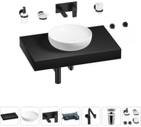 Комплект мебели для ванной комнаты с раковиной Wellsee Genuine Tree 201016222