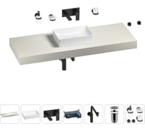 Комплект мебели для ванной комнаты с раковиной Wellsee Genuine Tree 201017107