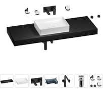 Комплект мебели для ванной комнаты с раковиной Wellsee Genuine Tree 201017662