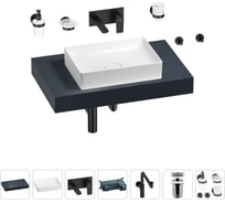 Комплект мебели для ванной комнаты с раковиной Wellsee Genuine Tree 201017222