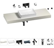 Комплект мебели для ванной комнаты с раковиной Wellsee Genuine Tree 201017562