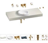 Комплект мебели для ванной комнаты с раковиной Wellsee Genuine Tree 201015883